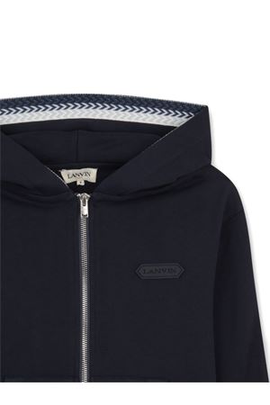 blue cotton sweatshirt LANVIN KIDS | N30370855